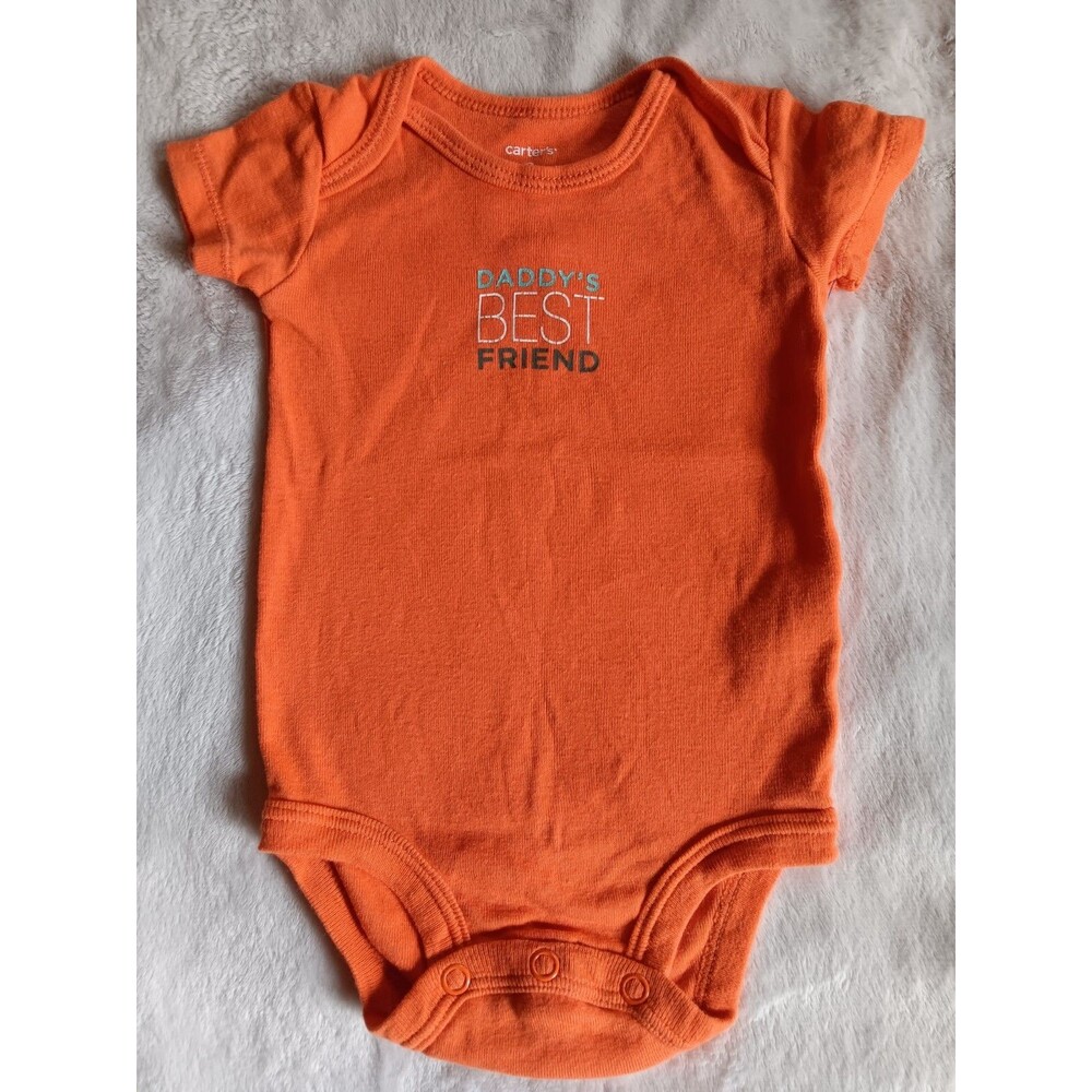 Shirt 3 month Carters Orange Short sleeve Daddy's Best Friend Baby